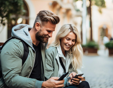 Hotel guests using mobile guest relations applications